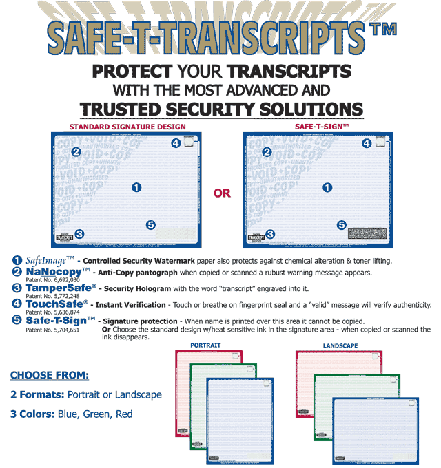 Secure College Transcript Features